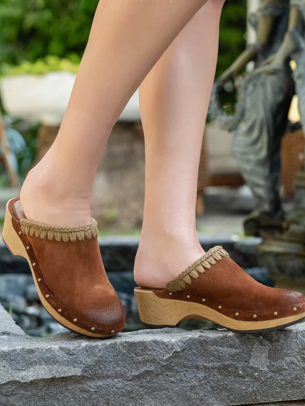 Antelope Suede Clogs For Women, Size EU41/US9.5-10, NWOT